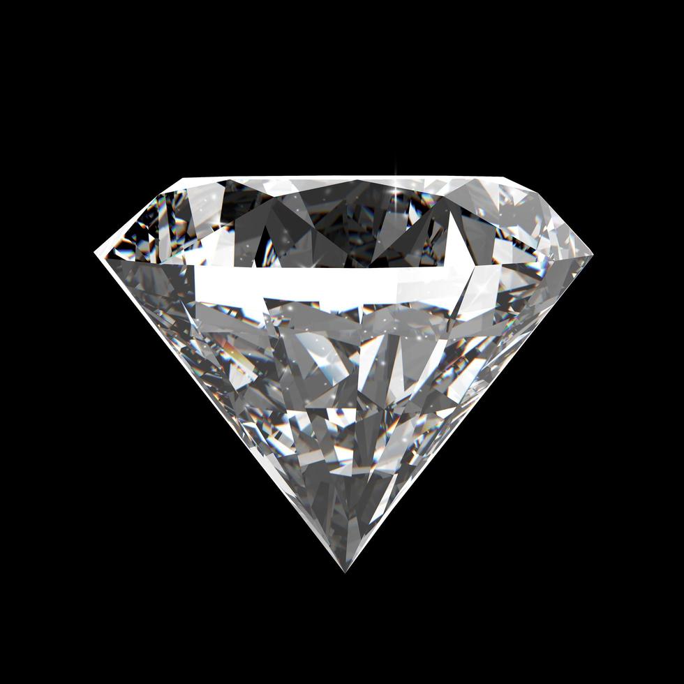 diamond on black surface background photo