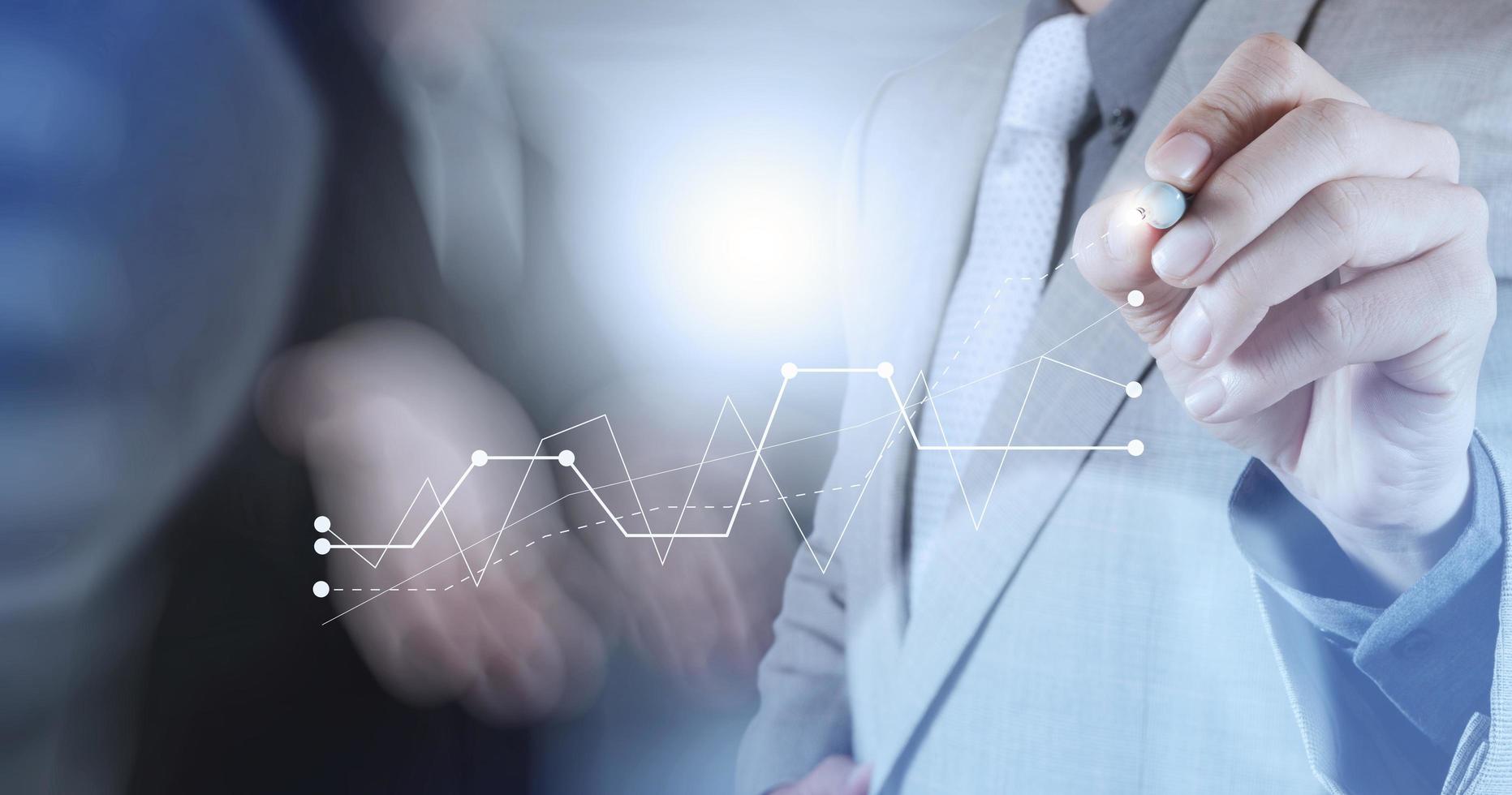 businessman success with his board room background as concept photo