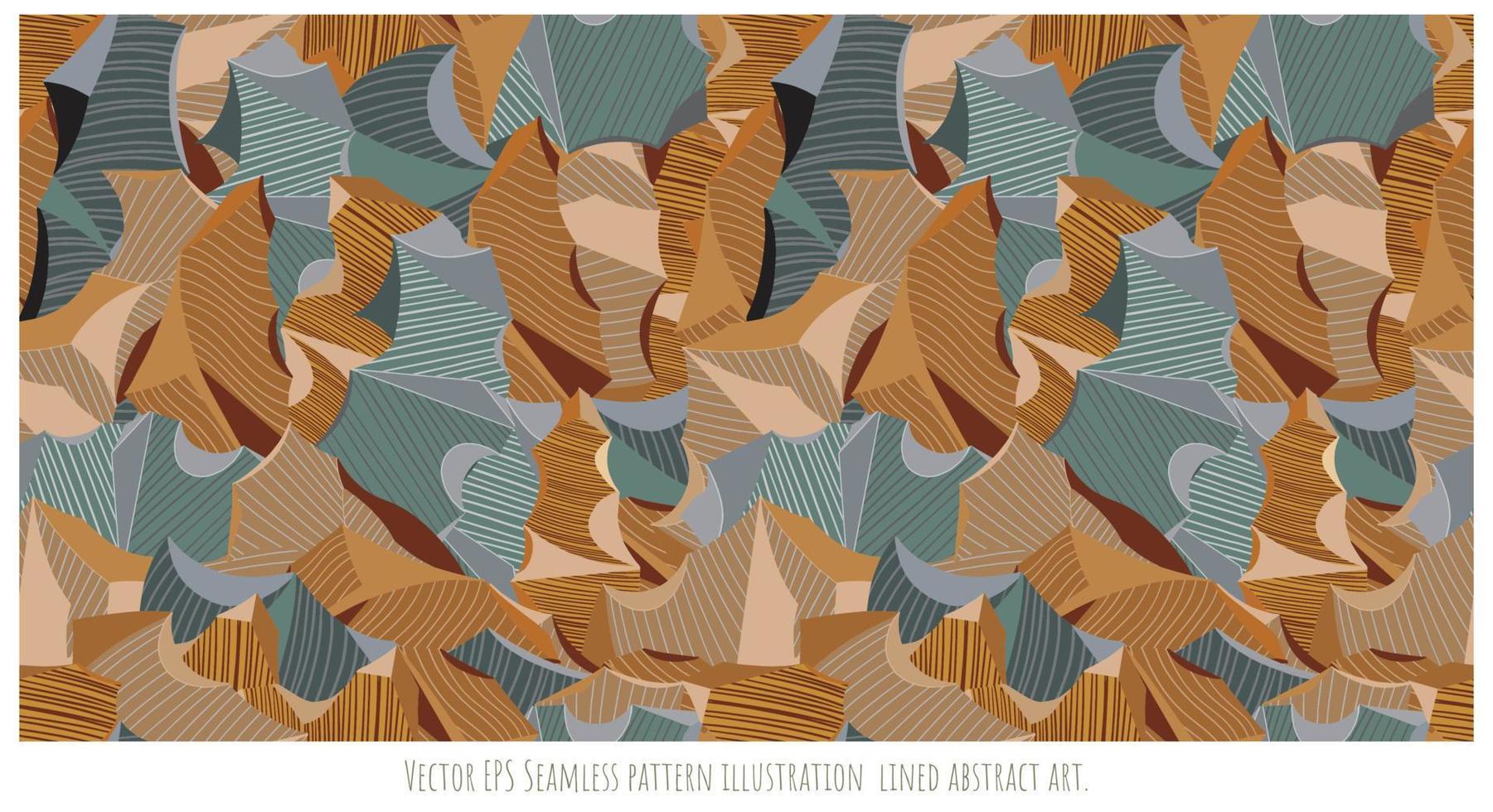 Vector EPS Seamless pattern illustration  lined abstract art