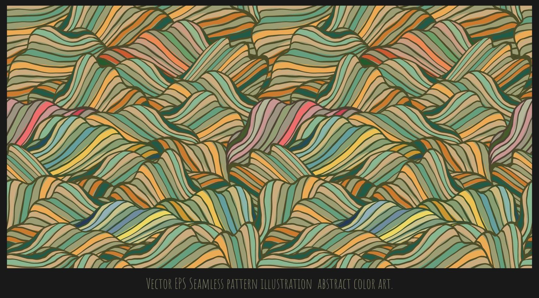 Vector EPS Seamless pattern illustration  abstract color art