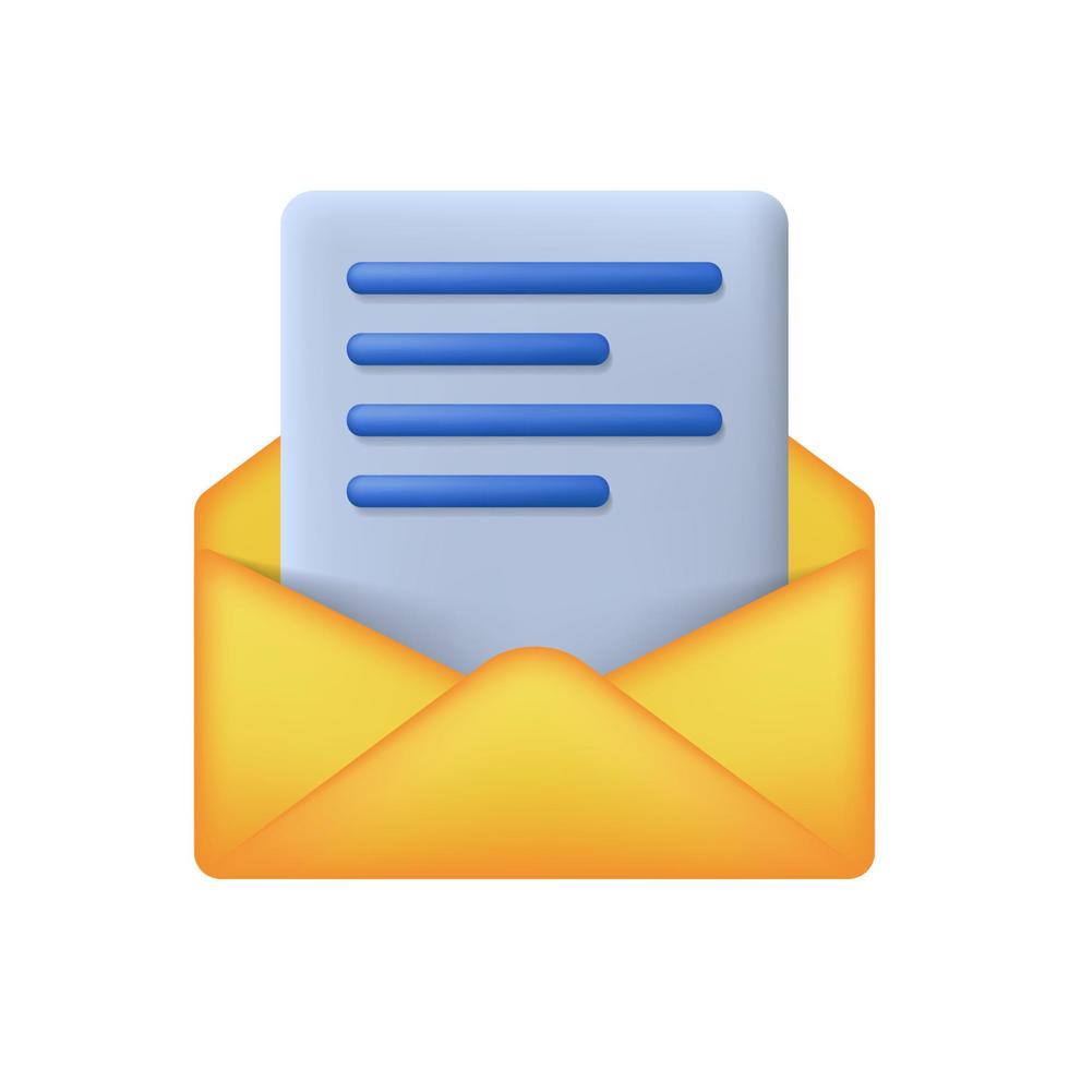 Mail letter notification email subscription for communication message vector