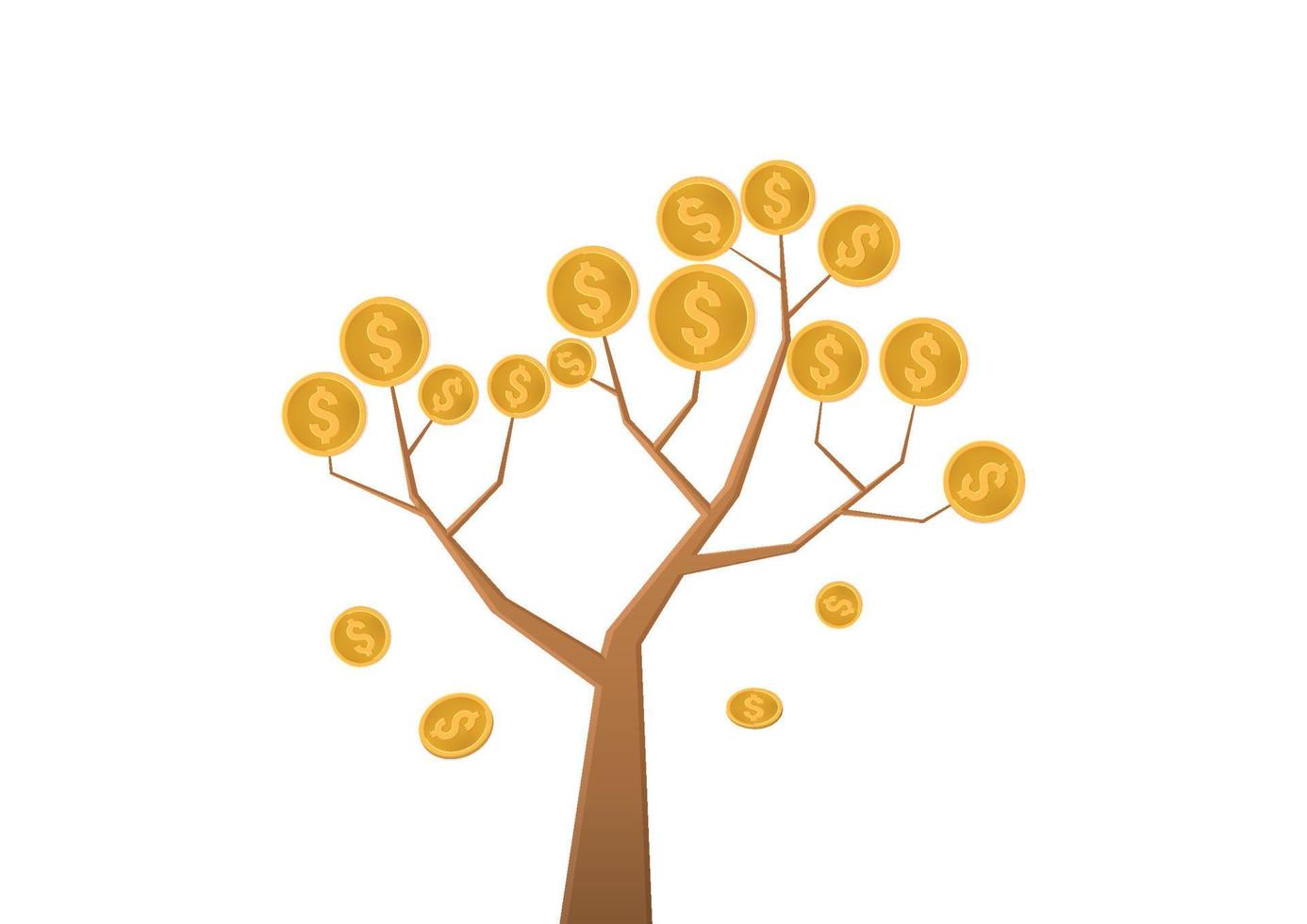 icono de arbol de dinero vector