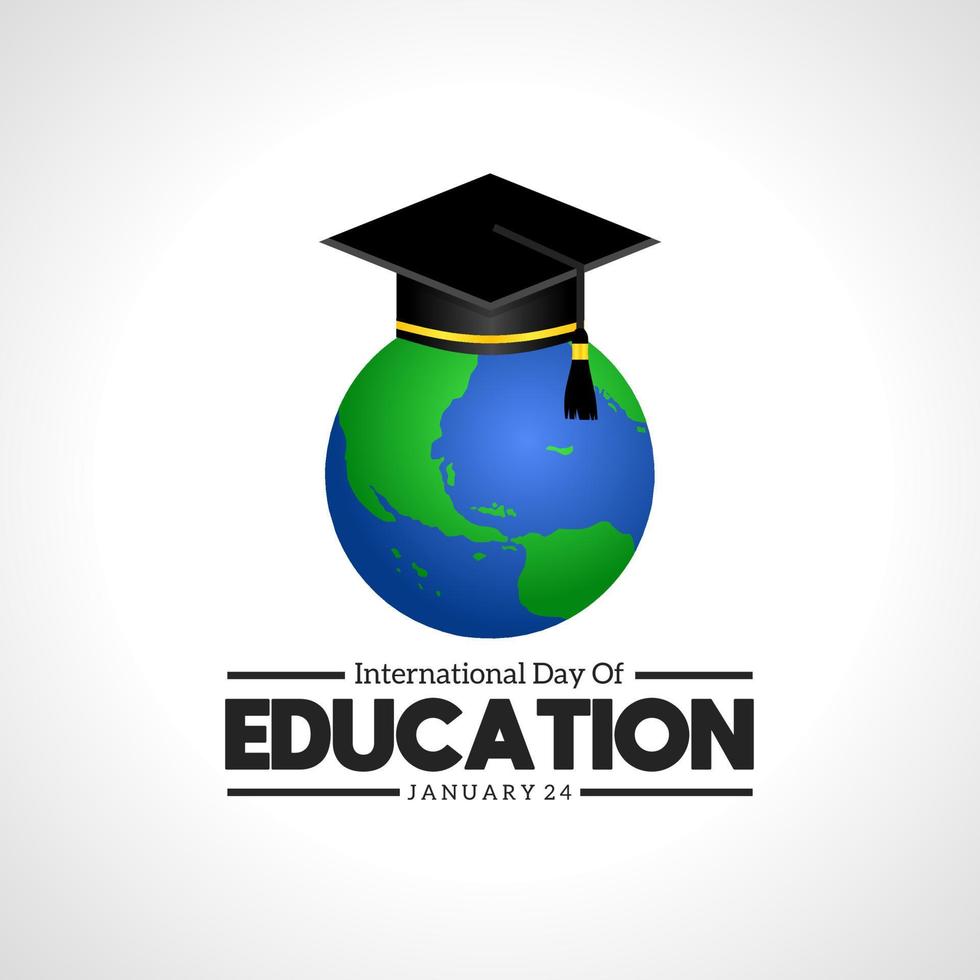 International day of education theme template vector
