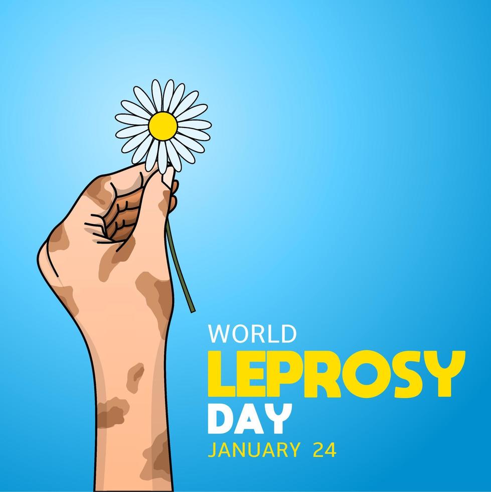 World Leprosy day template poster or banner vector