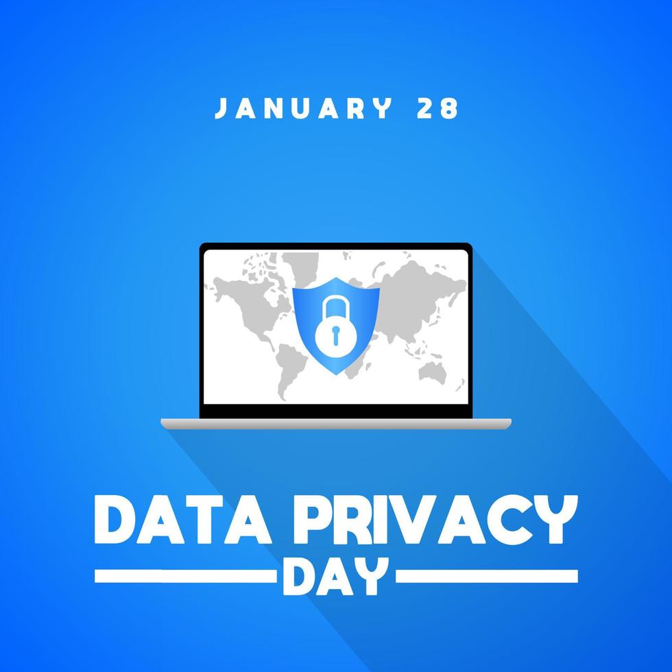 Data privacy day template poster vector