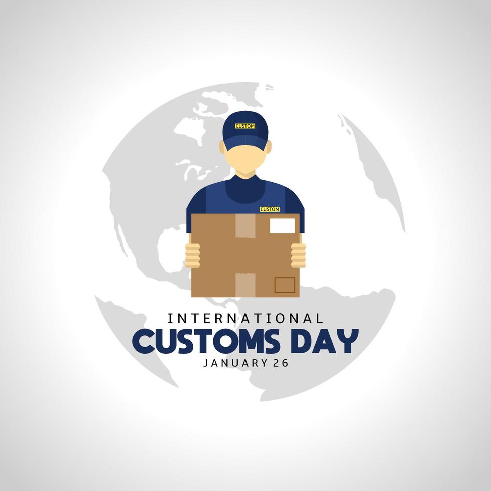 International Customs day template poster vector