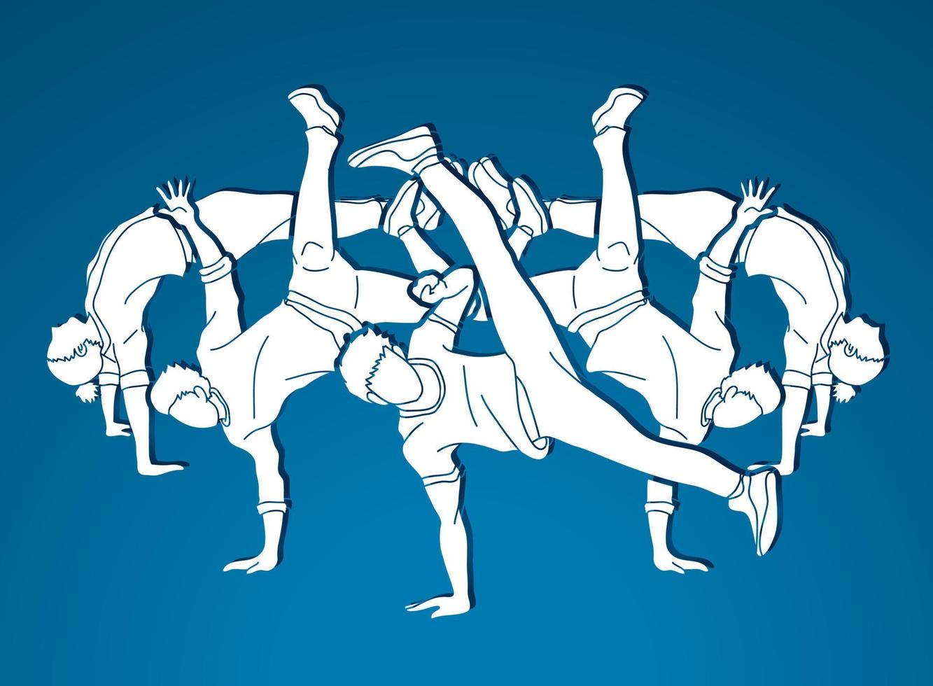 Group of People Dancing Together vector