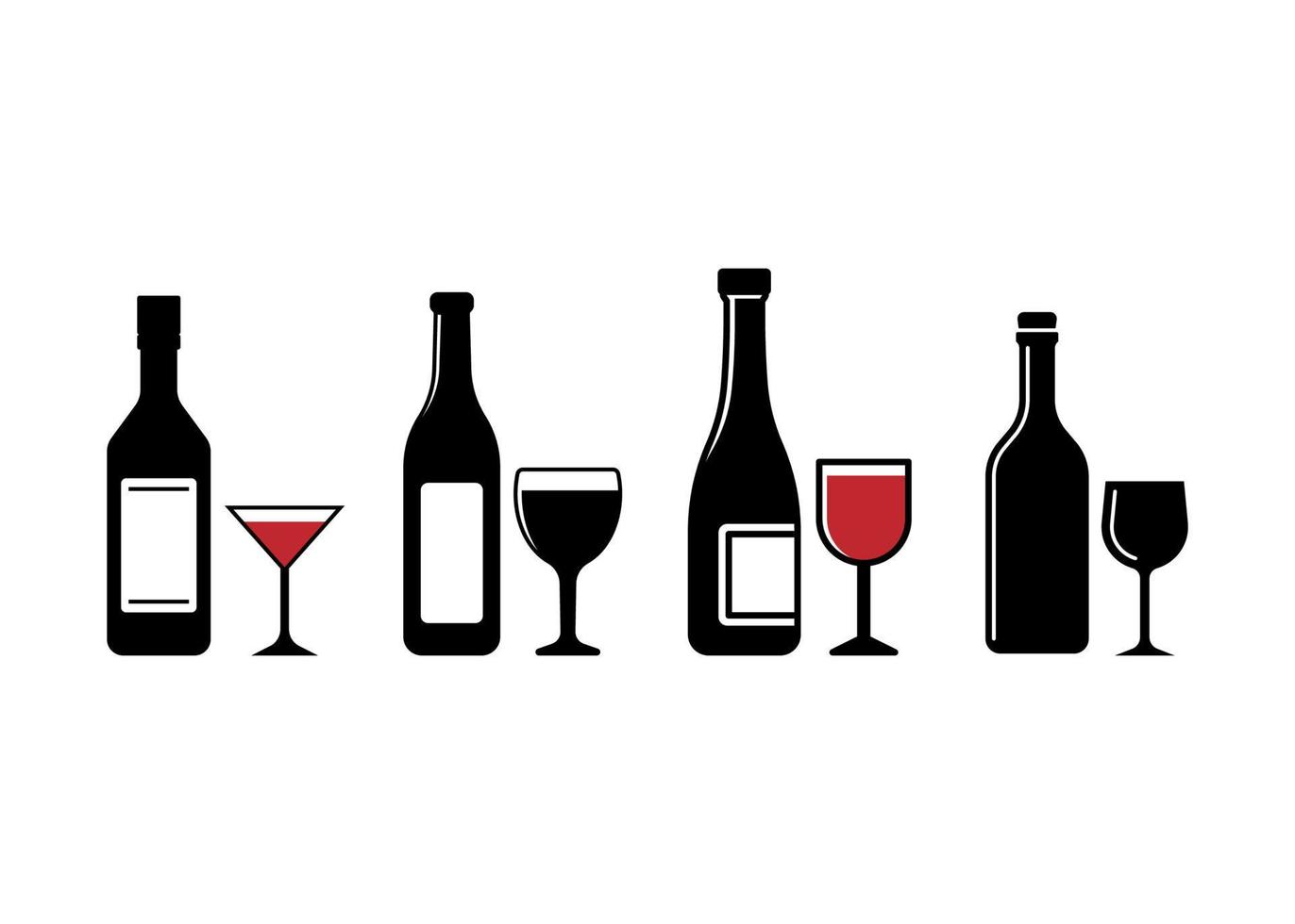 vector de plantilla de diseño de icono de vino aislado