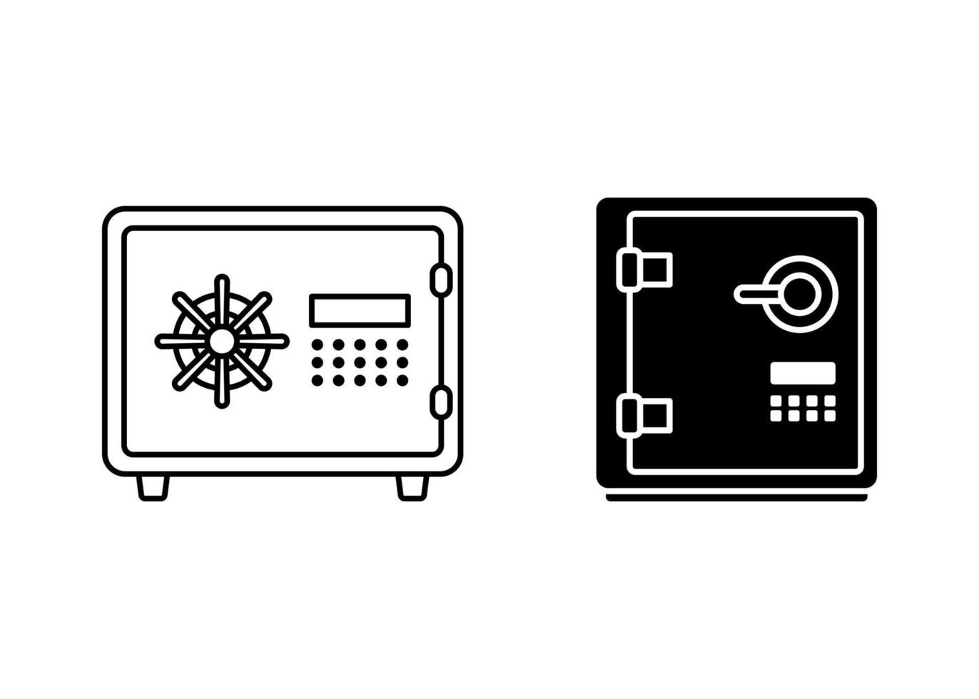 Safe box icon design template vector isolated