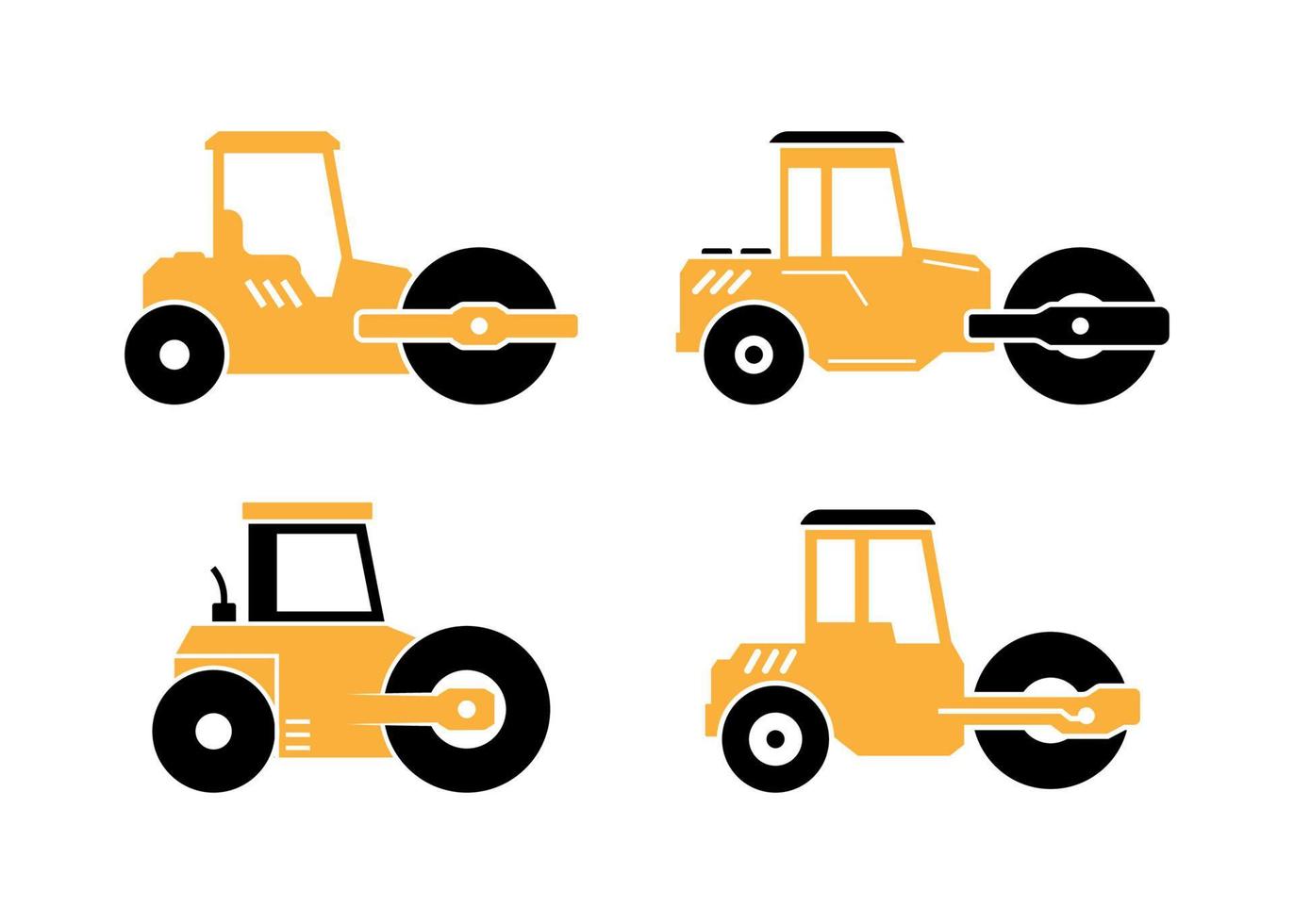 vector de plantilla de diseño de icono de bulldozer aislado