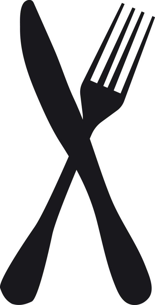 cuchara y tenedor para comer icono plano para aplicaciones y sitios web vector