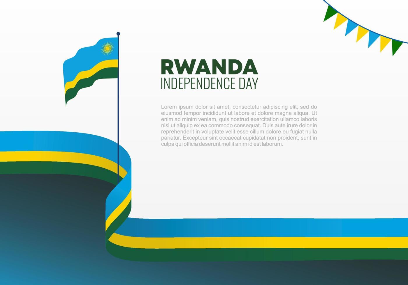 Rwanda independence day for national celebration on July 1 st. vector