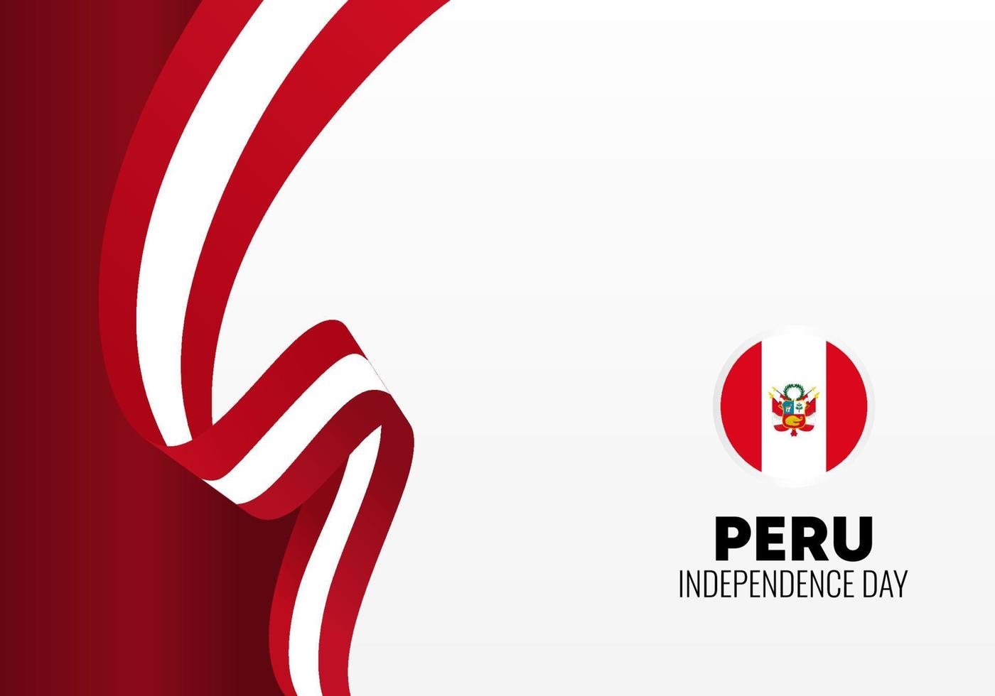 Peru independence day for national celebration on July 28 th. vector