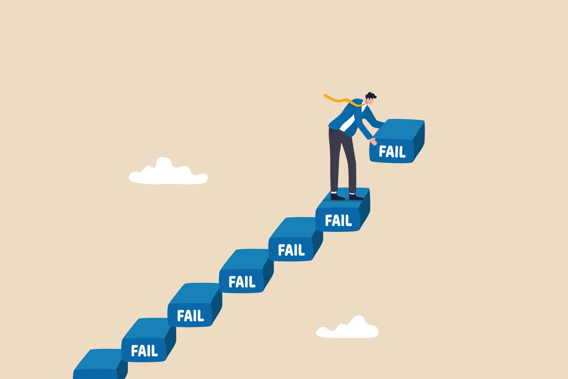 Improve from failure build up stair to success, challenge and ambition