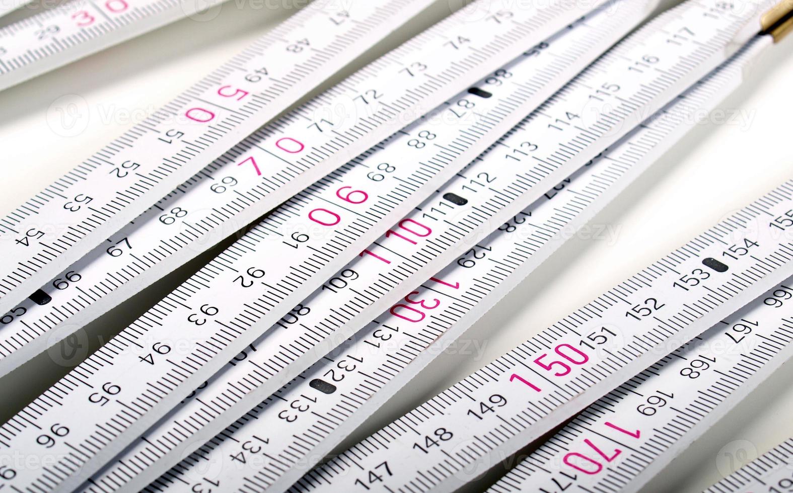 Wooden carpenter ruler photo