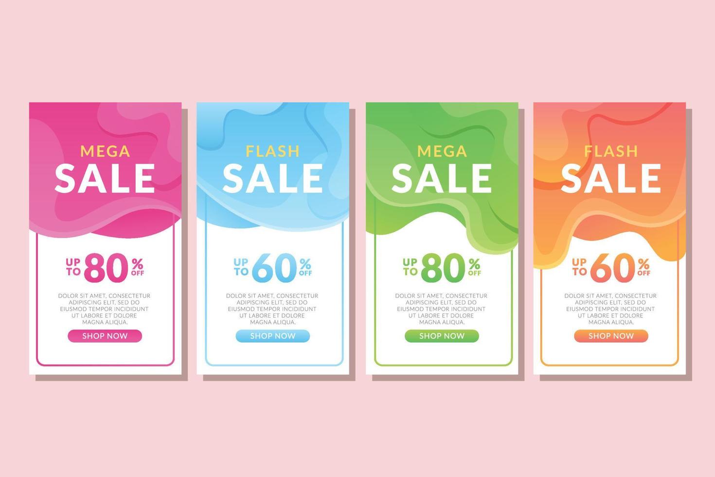 Colorful liquid abstract sale banner vector