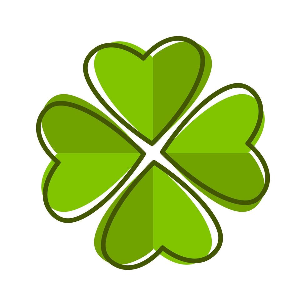 cute four leaves clover icon vector