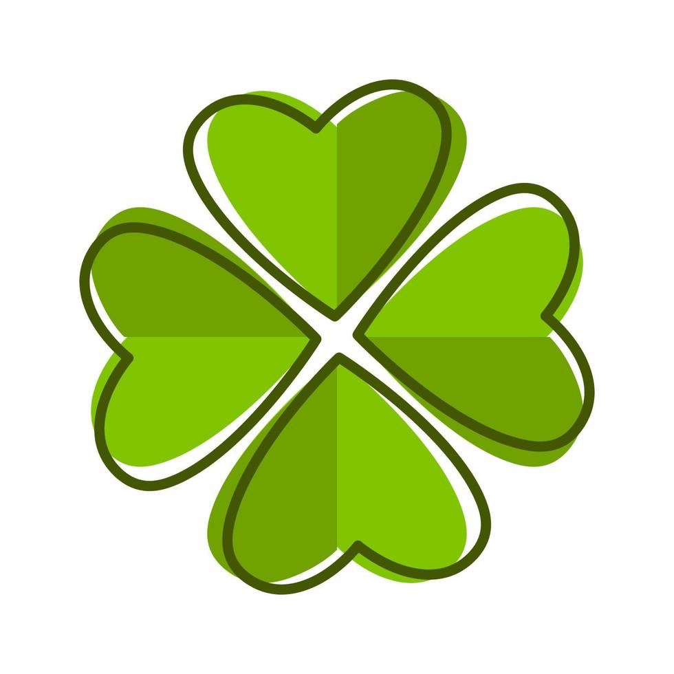 cute four leaves clover icon vector