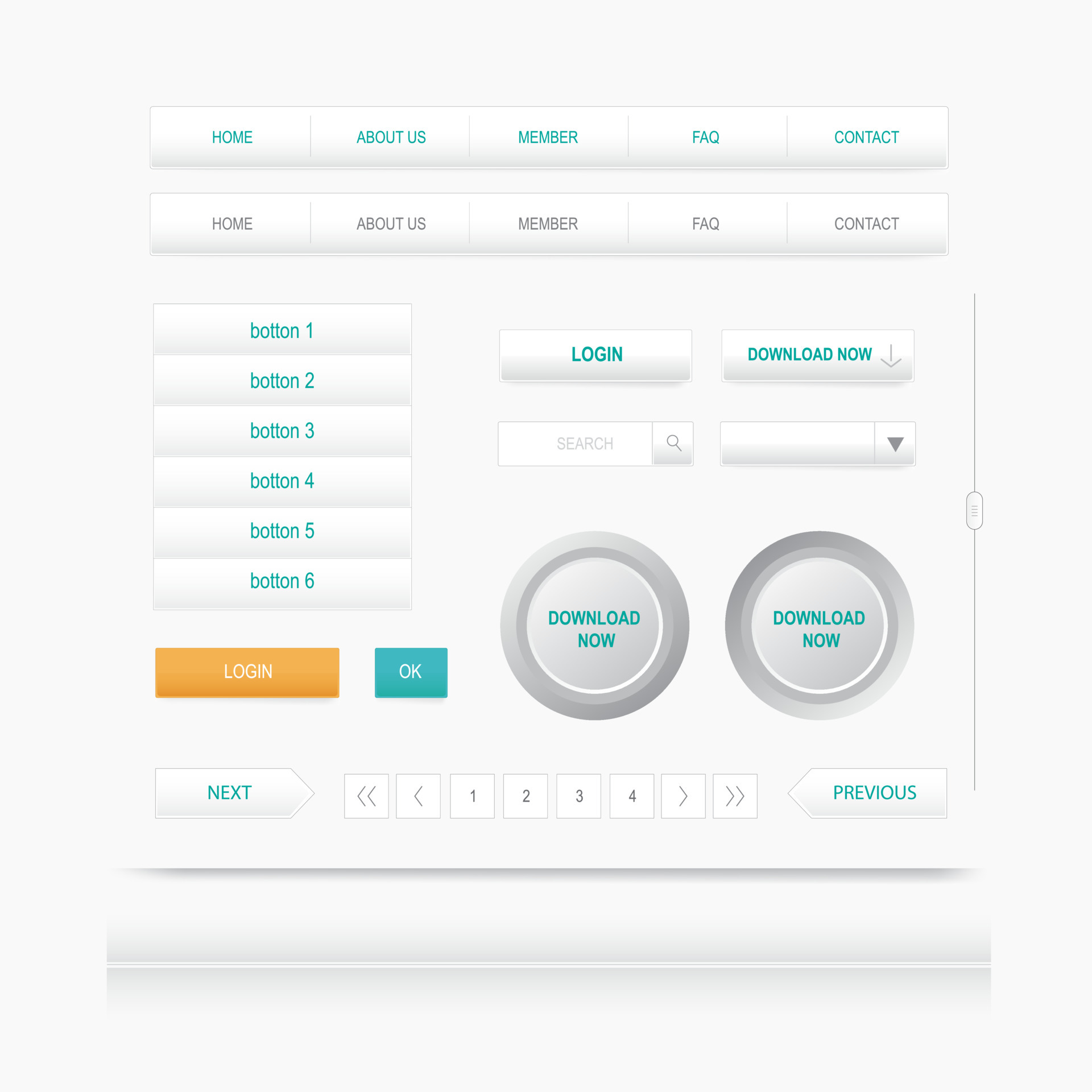Set Web Elements. site Navigation Menu button. Design template 5227880 ...