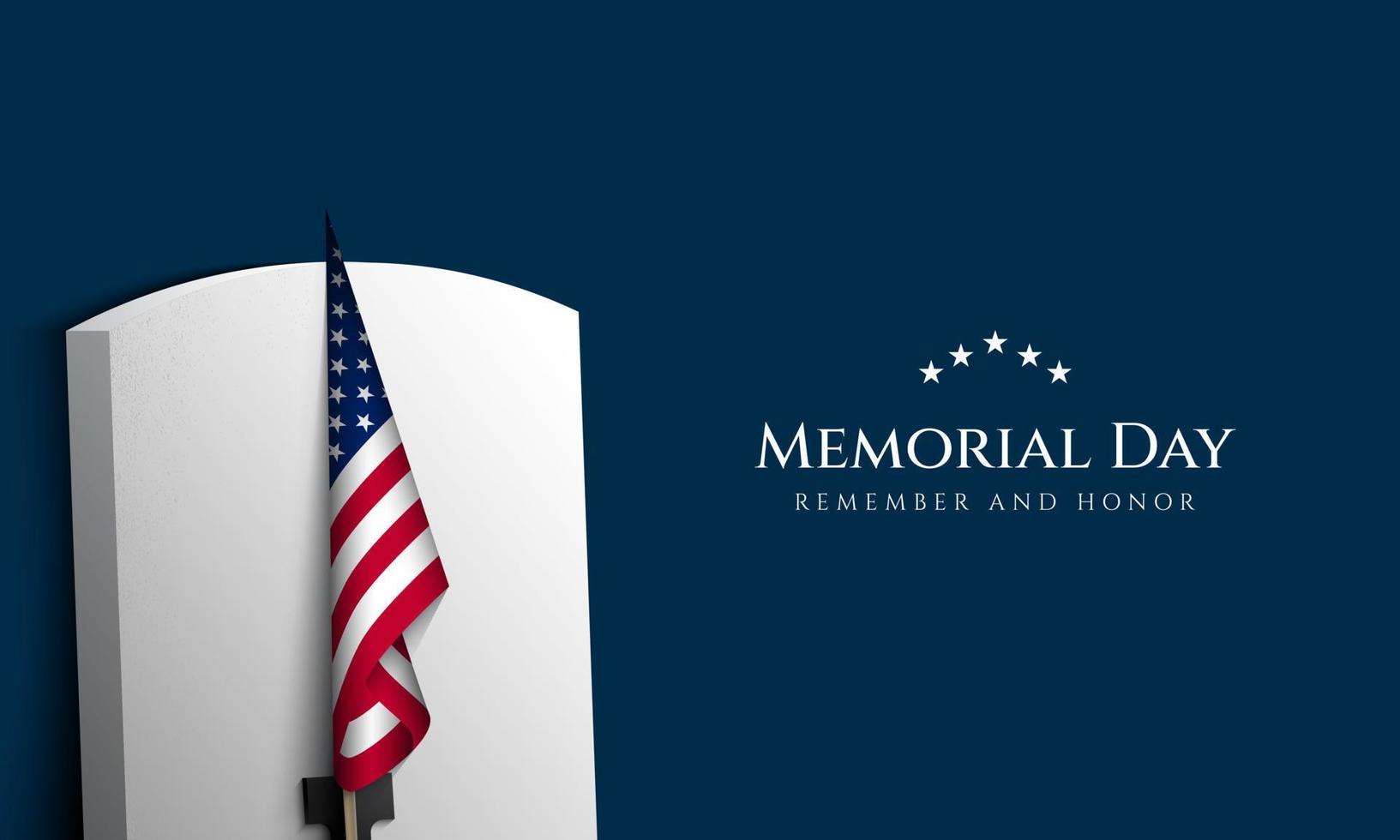 Memorial Day Background Design. Vector Illustration.