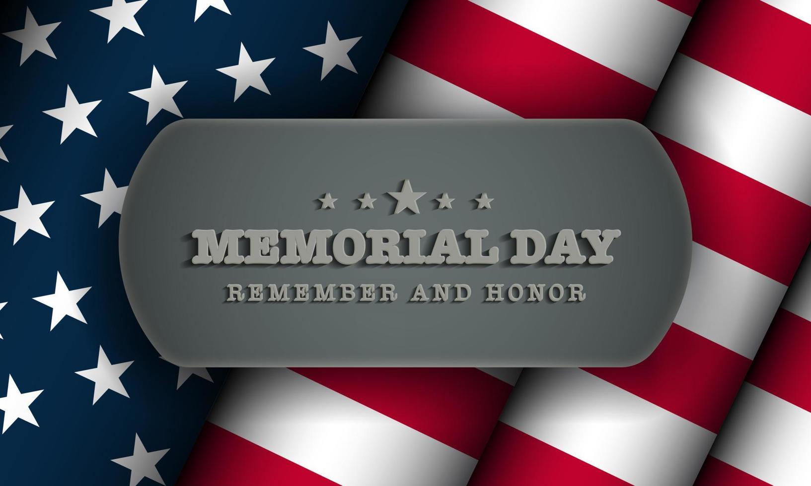 Memorial Day Background Design. Vector Illustration.