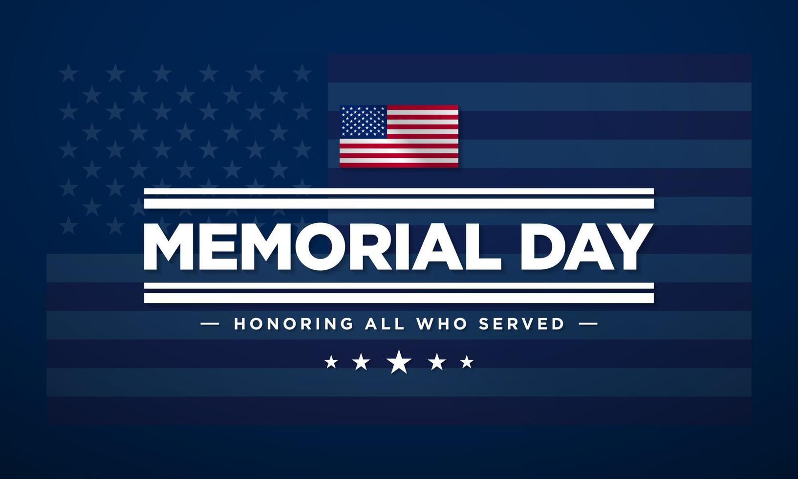 Memorial Day Background Design. Vector Illustration.