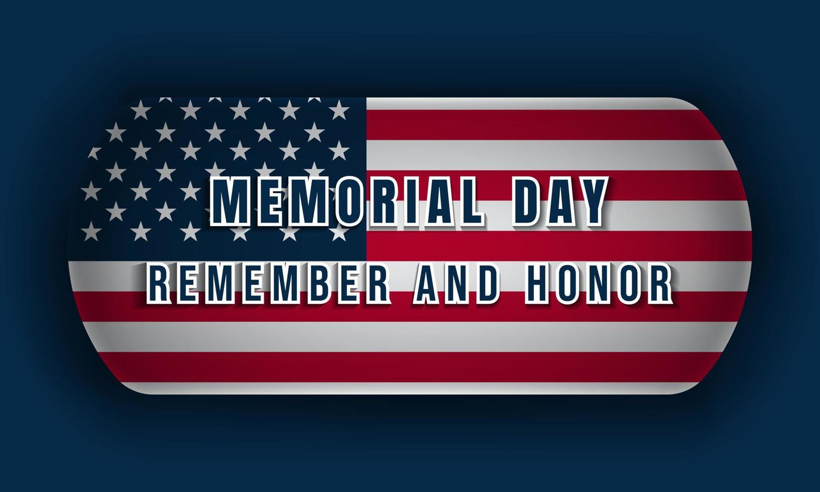 Memorial Day Background Design. Vector Illustration.