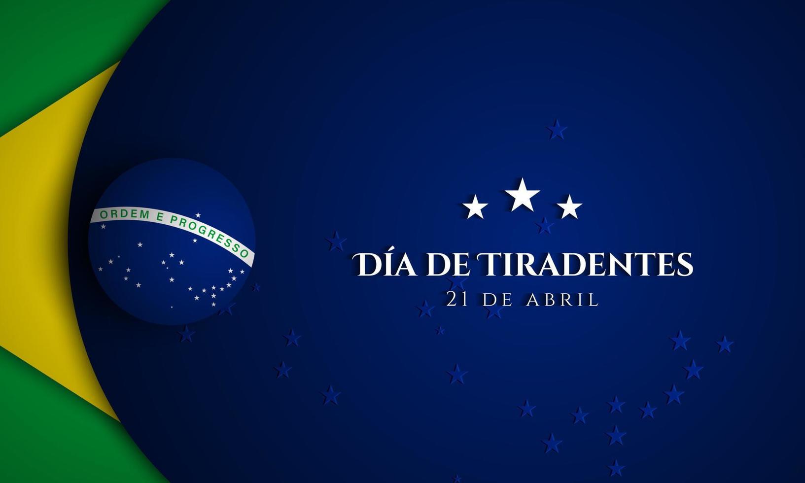 Tiradentes Day Background Design. Vector Illustration.