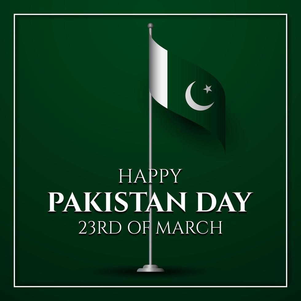 Pakistan Day Background Design. 23rd of March. Vector Illustration.