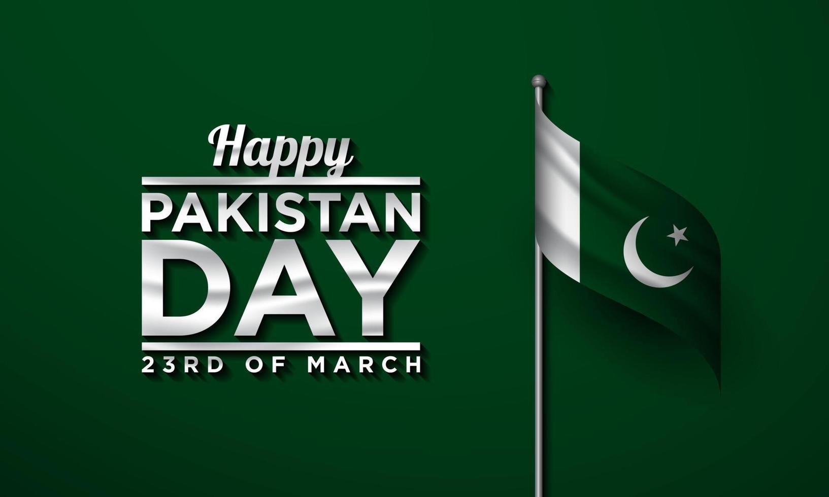 Pakistan Day Background Design. 23rd of March. Vector Illustration.