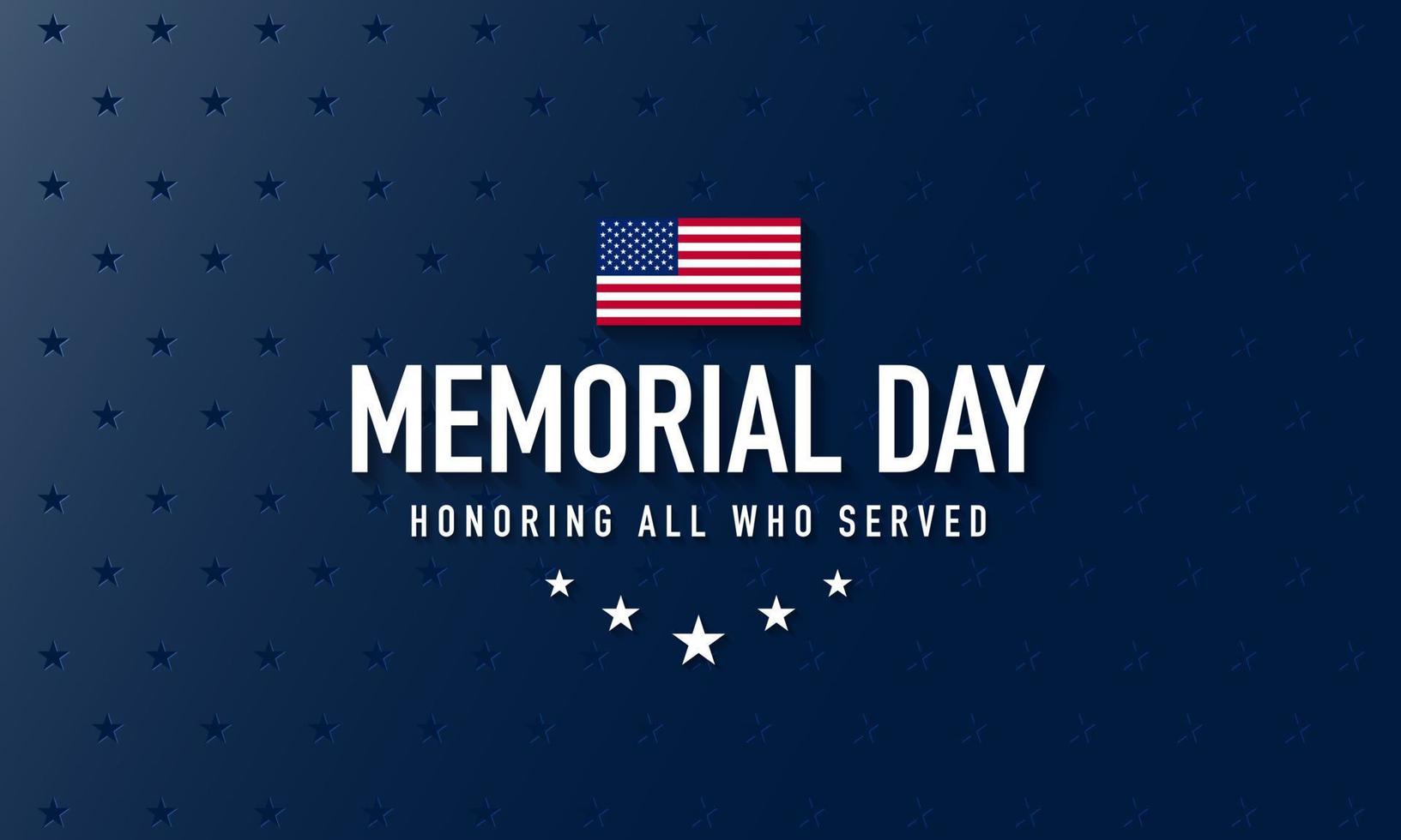 Memorial Day Background Design. Vector Illustration.