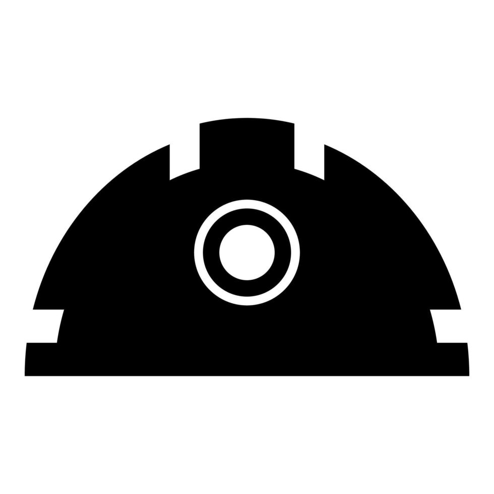 casco para seguridad en la construcción icono de sombrero duro color negro ilustración vectorial imagen de estilo plano vector