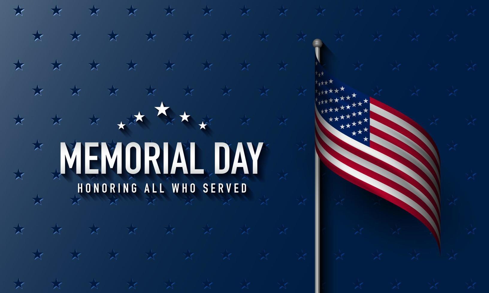 Memorial Day Background Design. Vector Illustration.