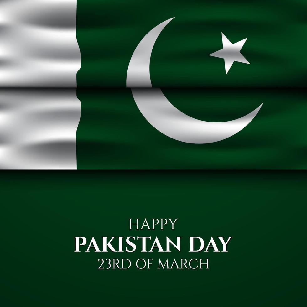 Pakistan Day Background Design. 23rd of March. Vector Illustration.