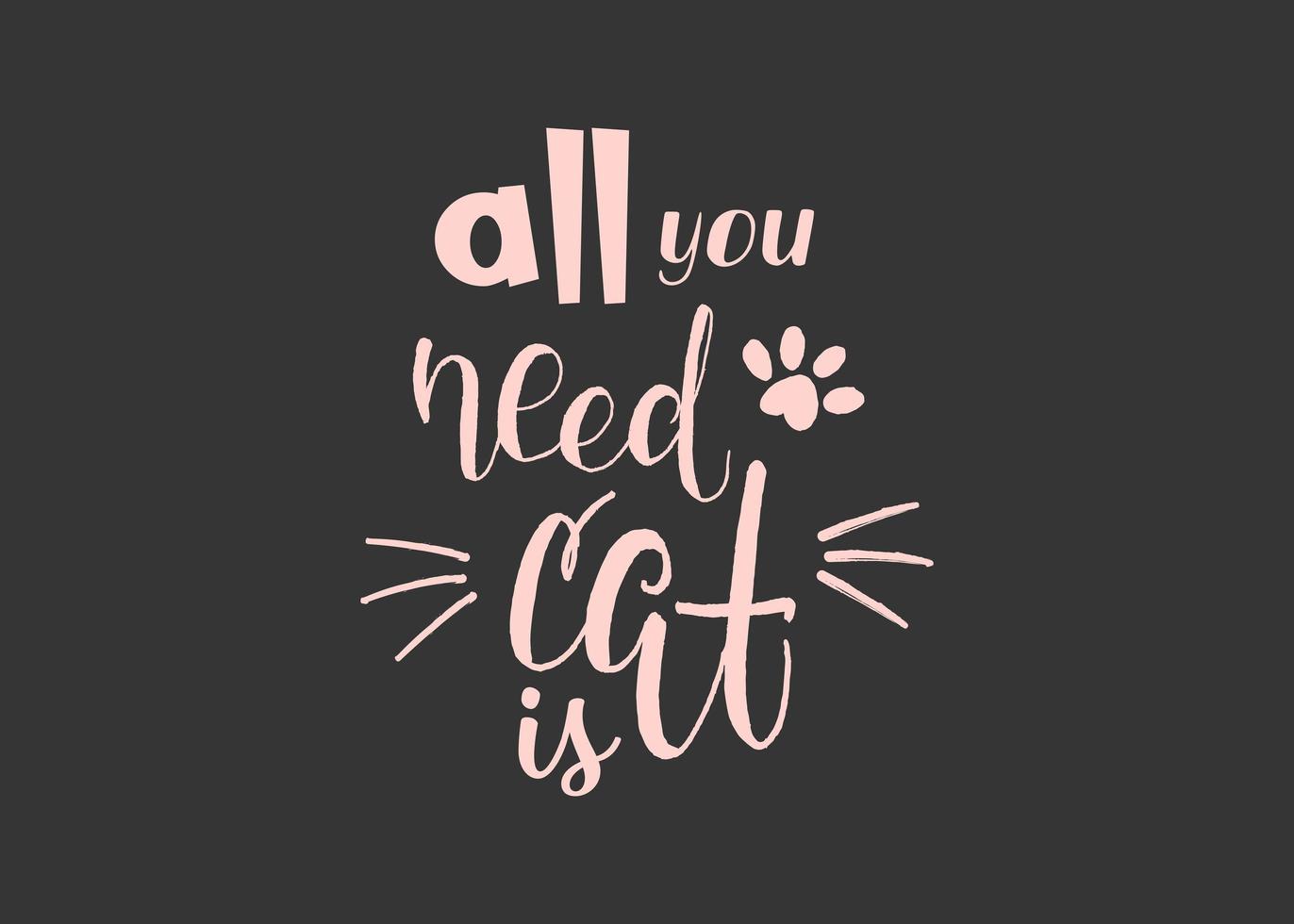 World Cat Day. International holiday. Vector illustration. Lettering on a gray background.