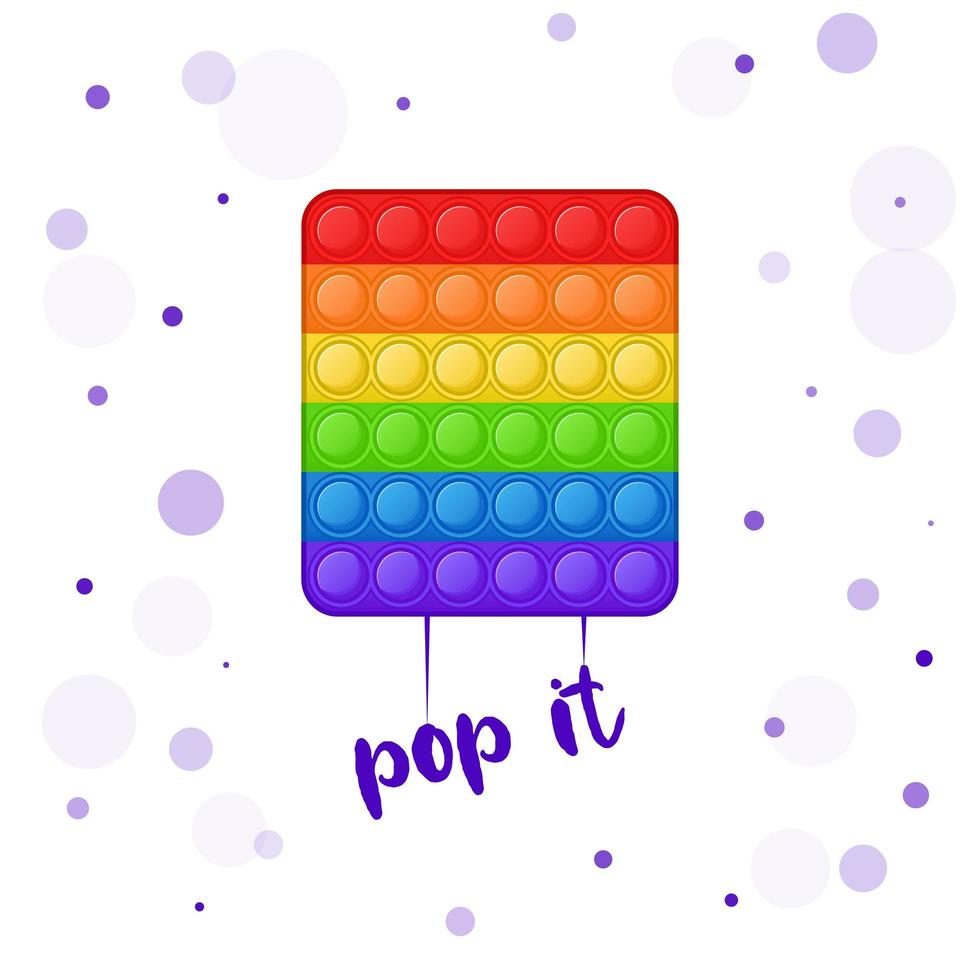 Anti-stress game for kids. Trend. Pop it. Popit. Vector Illustration.