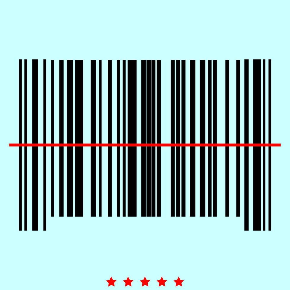 The barcode it is color icon . vector