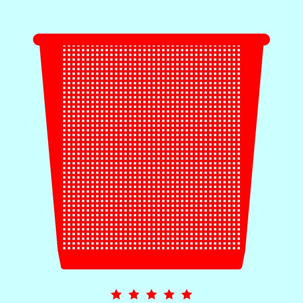 cubo de basura es icono de color. vector