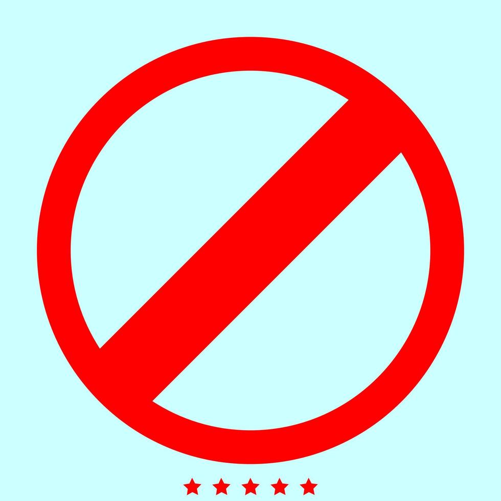 Sign entry prohibited it is color icon . vector