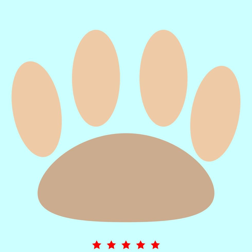 Animal footprint it is color icon . vector