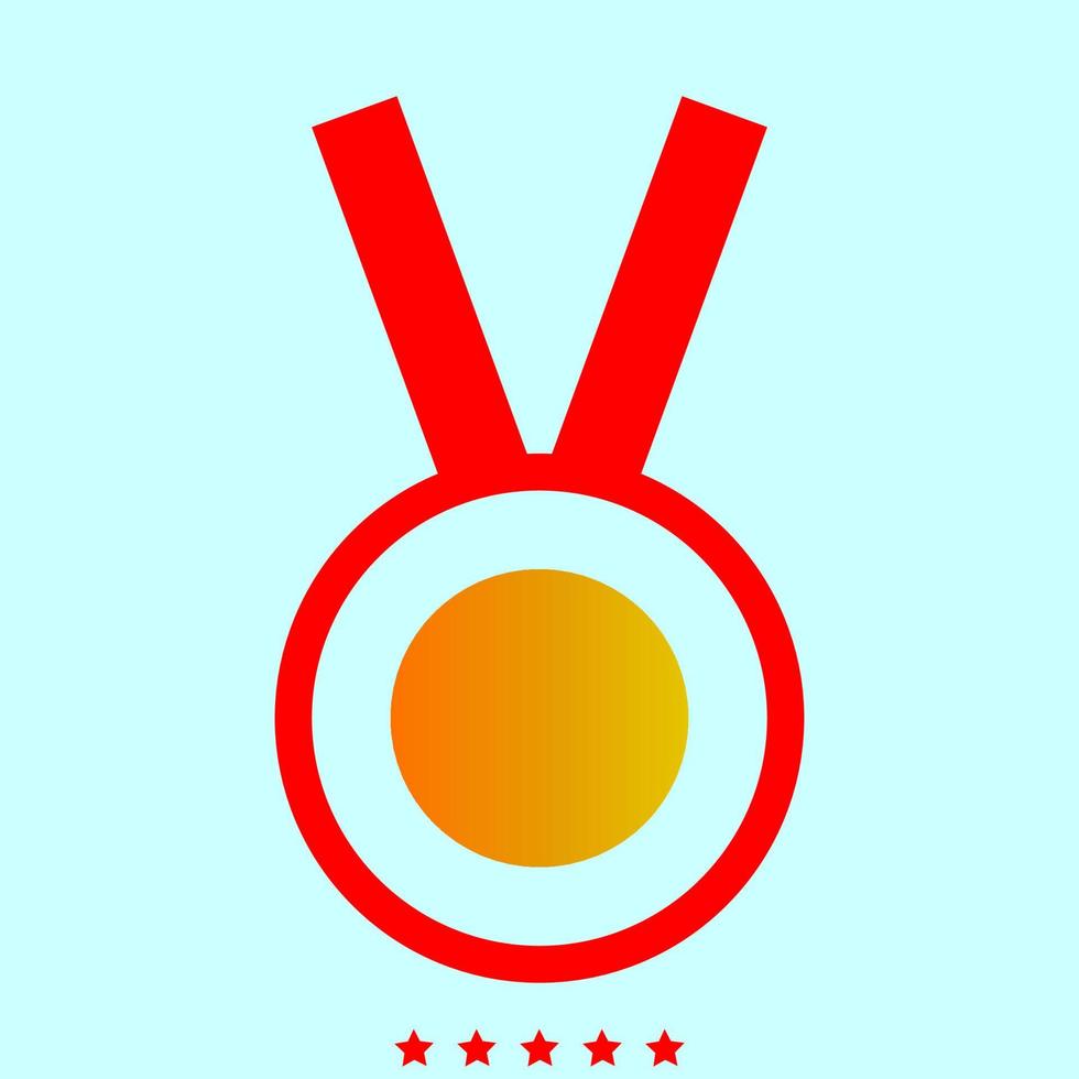 medalla es icono de color. vector