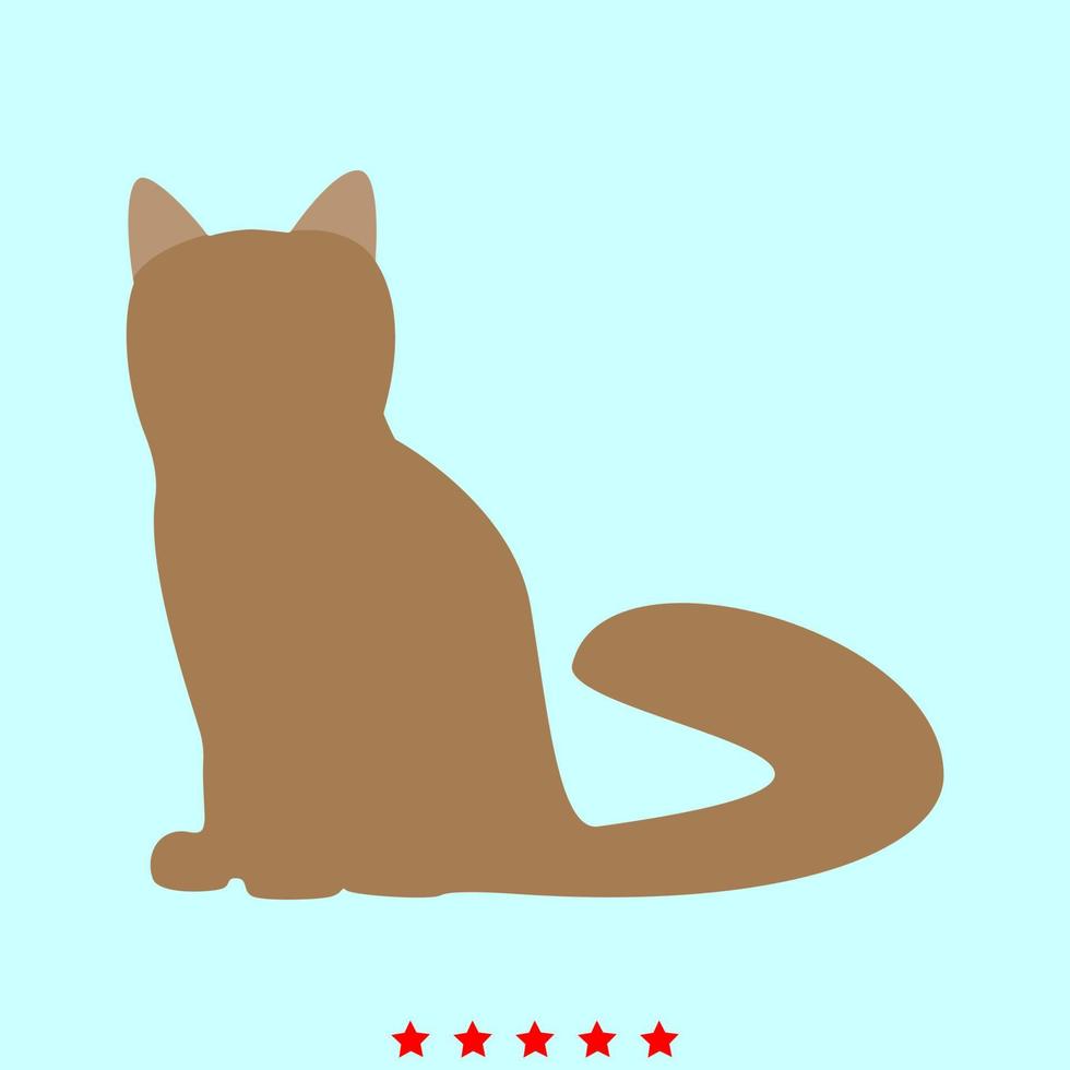 gato es icono. vector