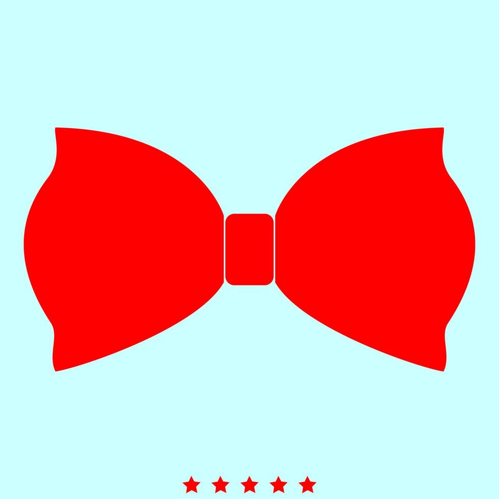 Bow butterfly it is icon . vector