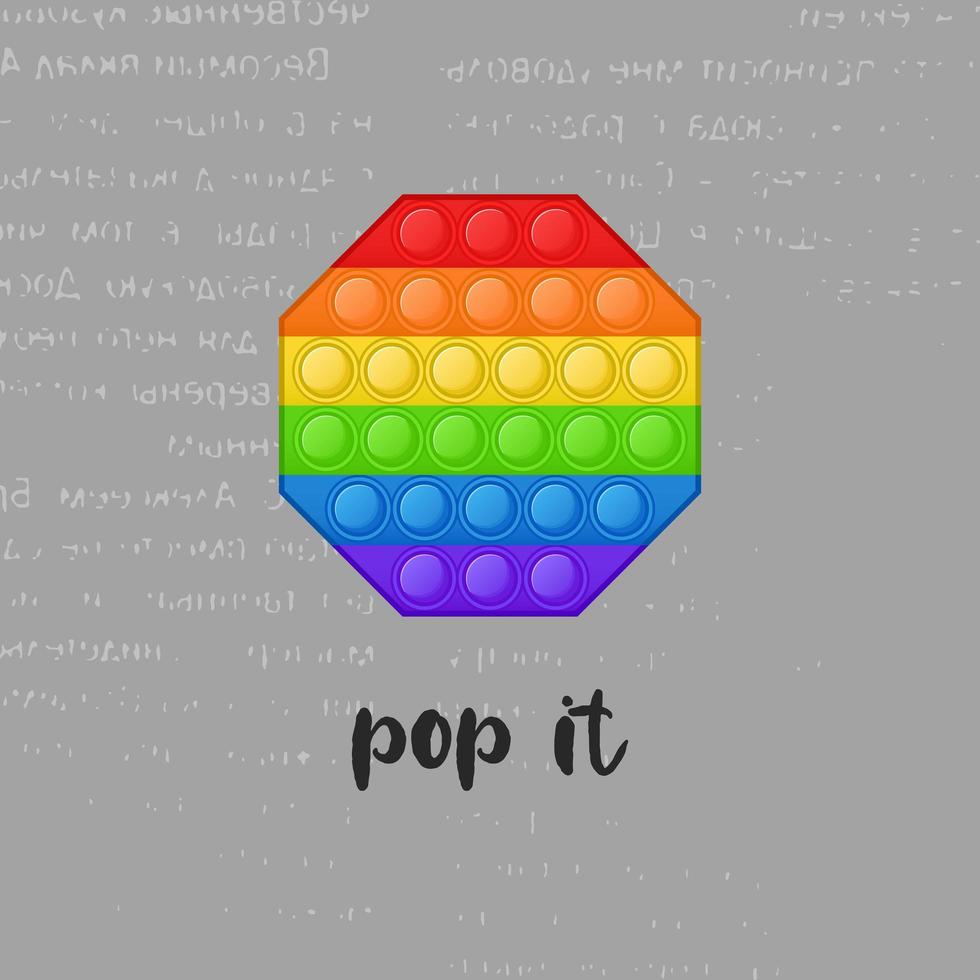 Anti-stress game for kids. Trend. Pop it. Popit. Vector Illustration.