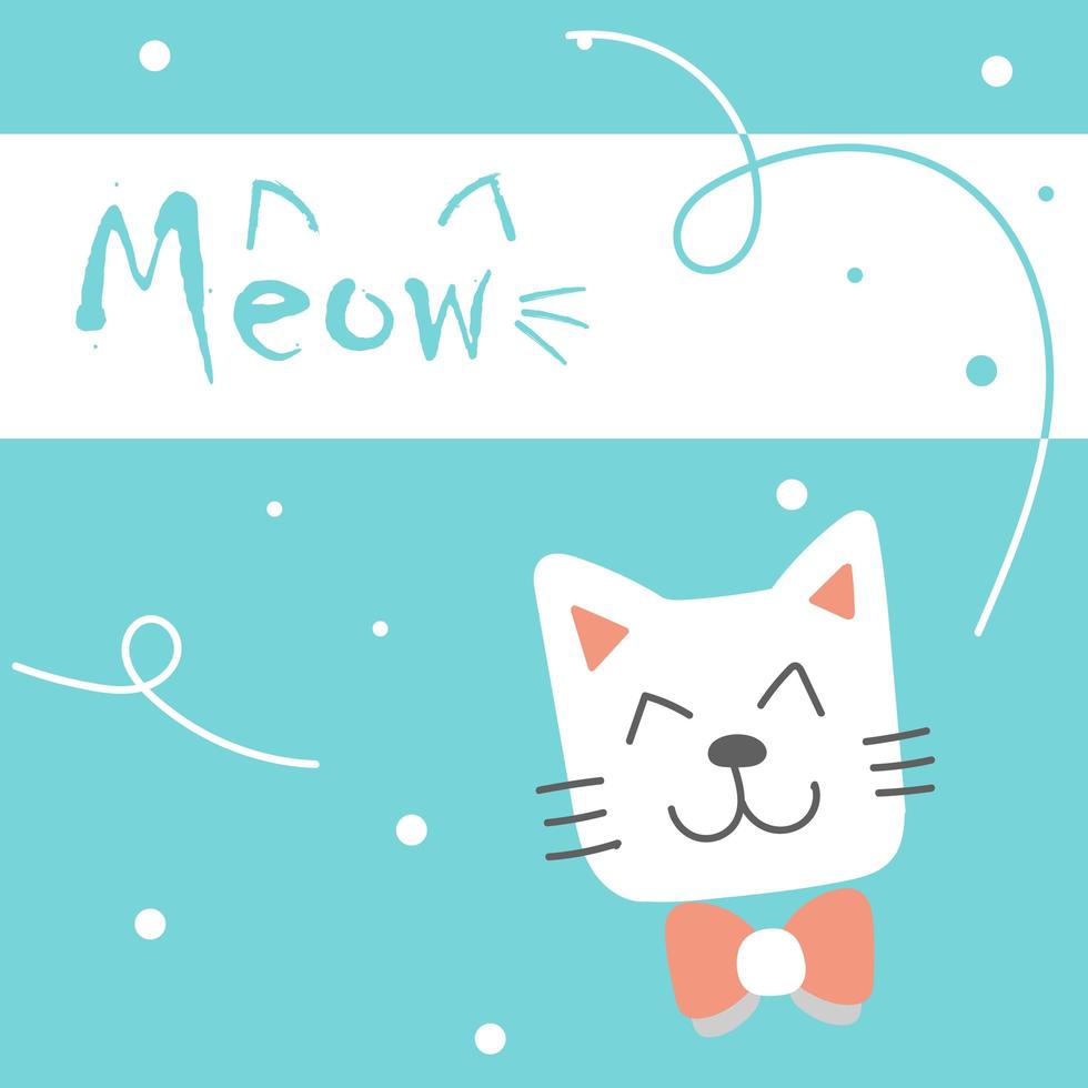 World Cat Day. Vector illustration. International holiday. Hug your cat, meow.