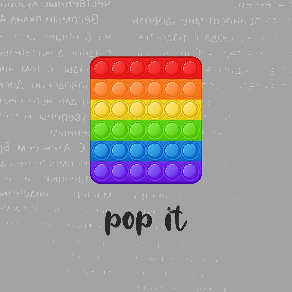 Anti-stress game for kids. Trend. Pop it. Popit. Vector Illustration.