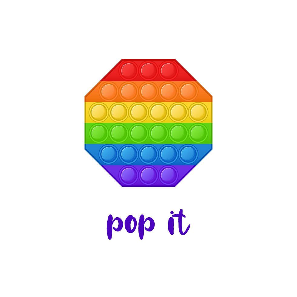 Anti-stress game for kids. Trend. Pop it. Popit. Vector Illustration.