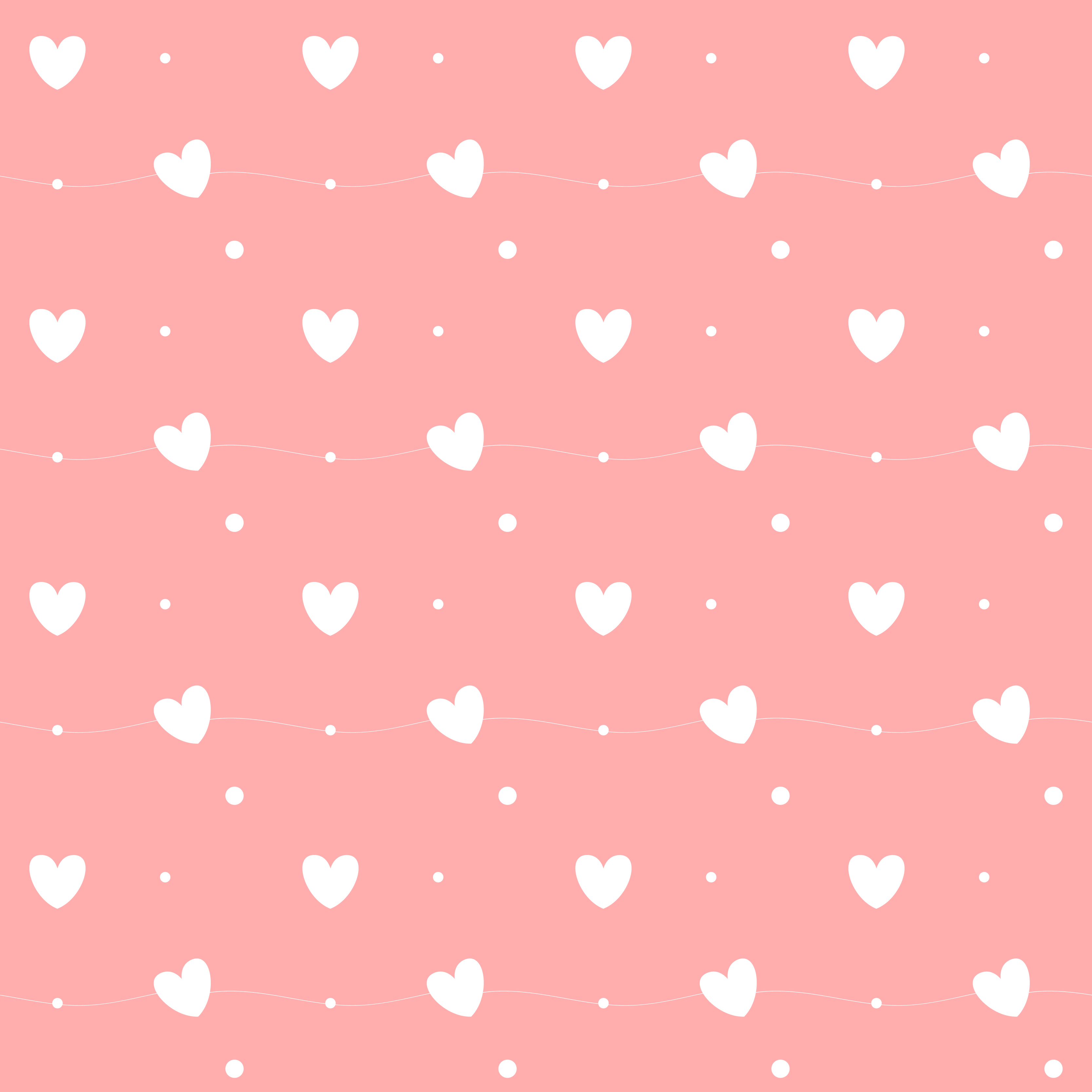 Romantic seamless pattern with a heart. Happy Valentine s Day. White hearts  and dots on a pink background. 5228369 Vector Art at Vecteezy