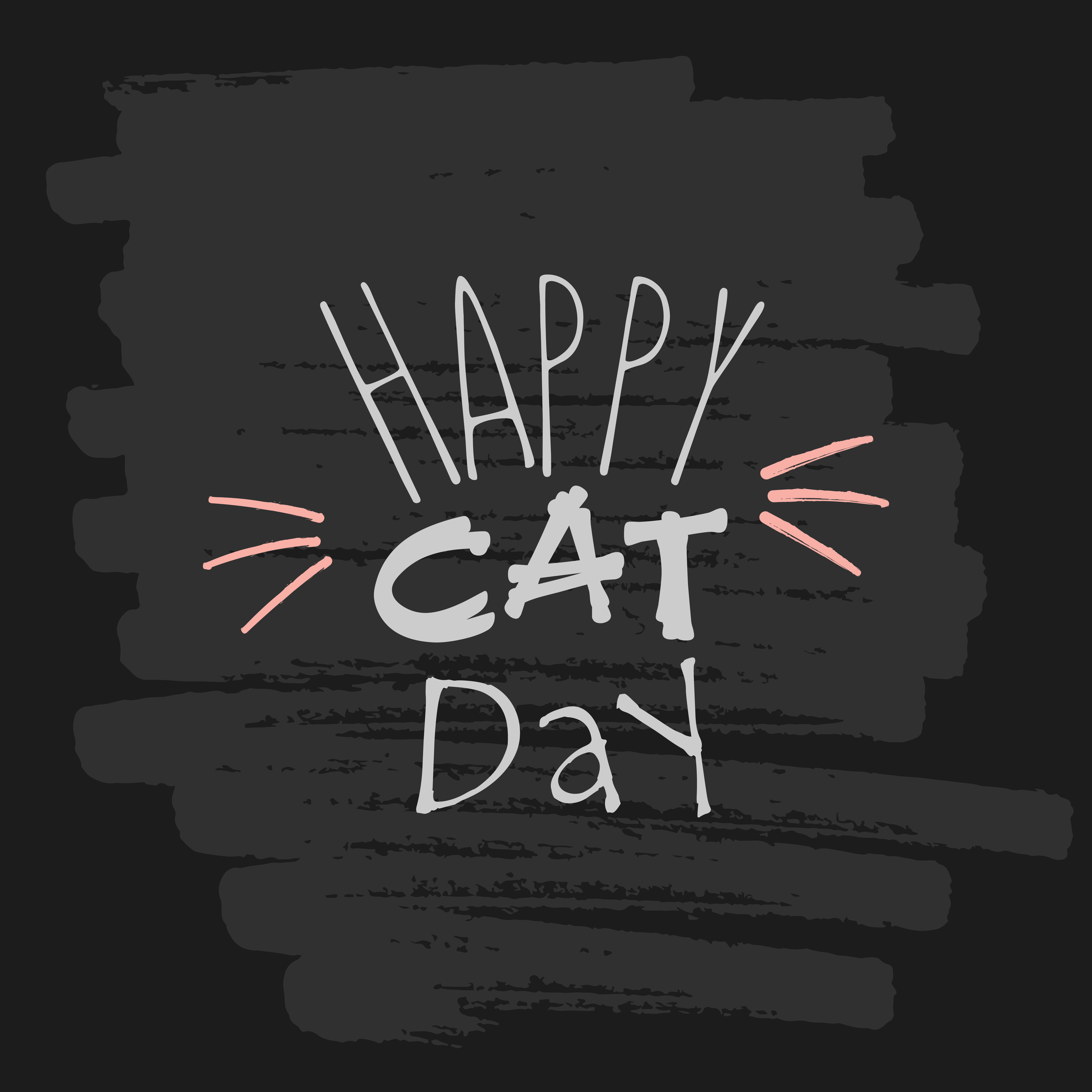 World Cat Day. Vector illustration. International holiday. Hug your cat
