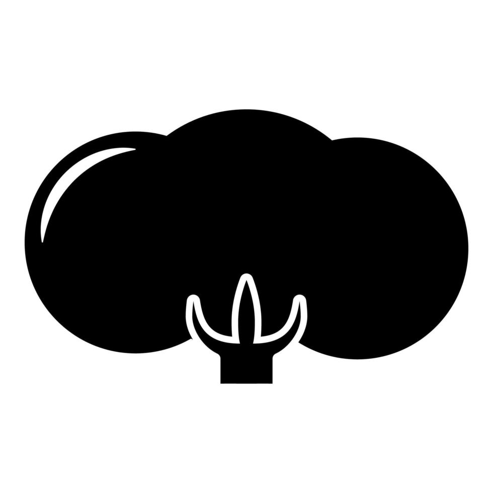 icono de capullo de flor de algodón ilustración de vector de color negro imagen de estilo plano